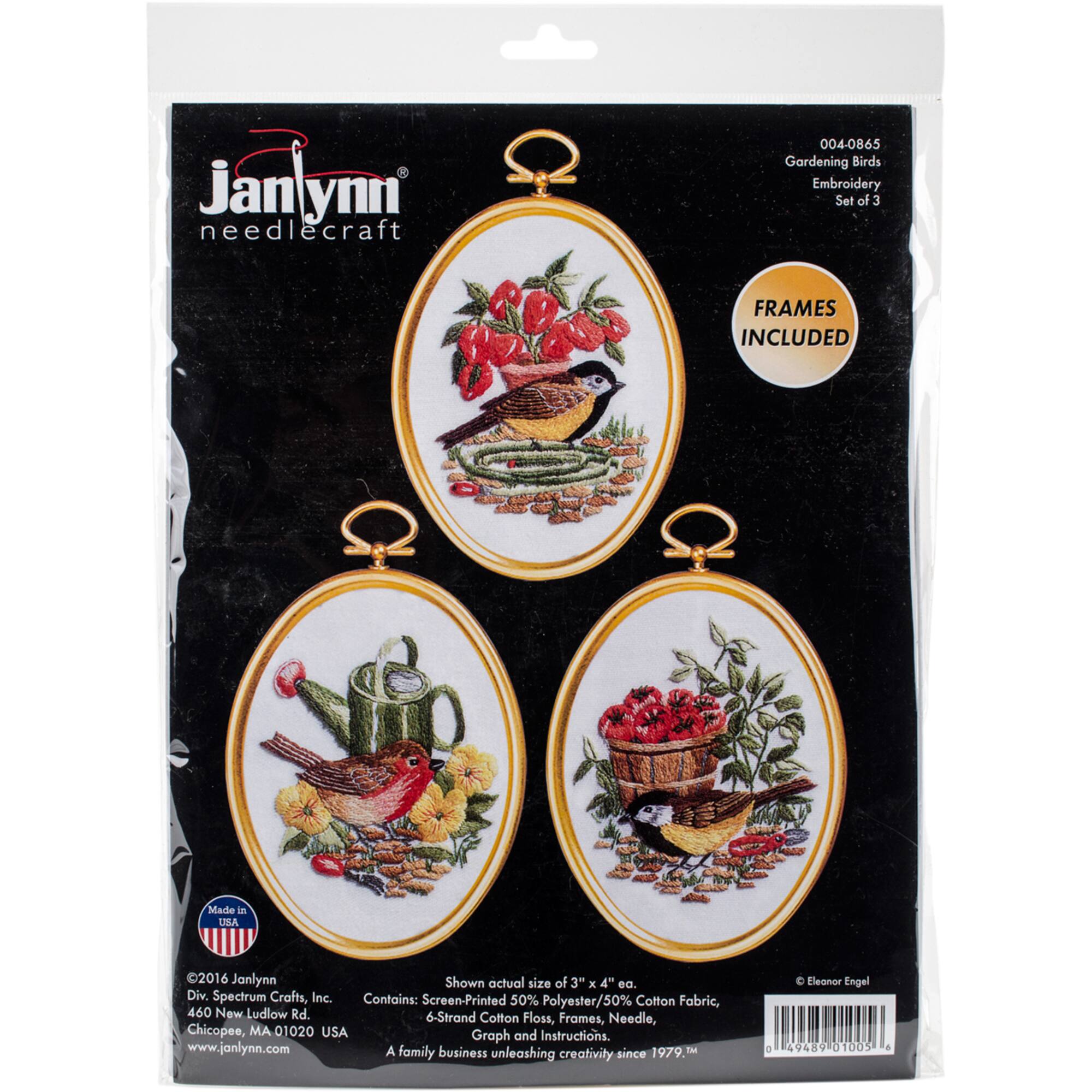 Janlynn® Gardening Birds Embroidery Kit Set